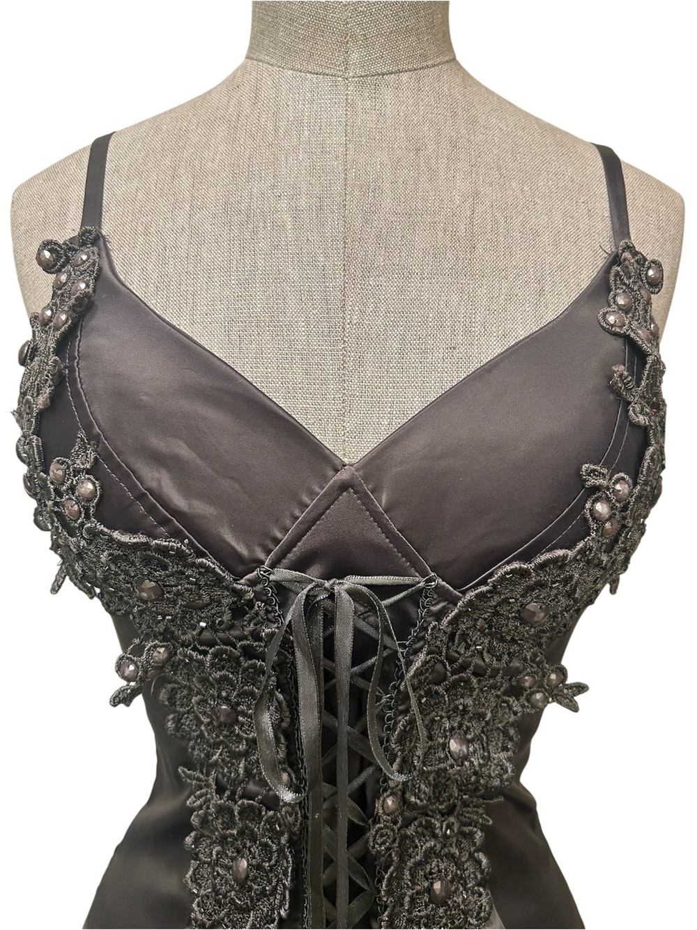 Forever 21 Satin and Lace Bustier Corset Top - Picture 3 of 4
